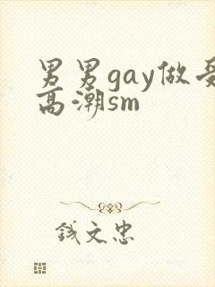 男男gay做受高潮sm