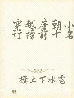 穿越唐朝小说排行榜前十名完结篇