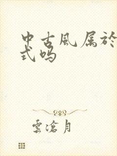 中古风属于新中式吗