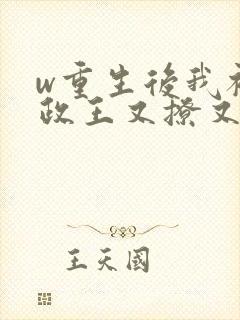 w重生后我被摄政王又撩又宠》小说封面