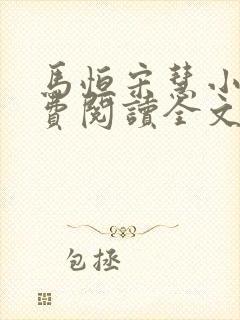 马恒宋慧小说免费阅读全文无弹窗