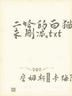 二哈的白猫师尊未删减txt