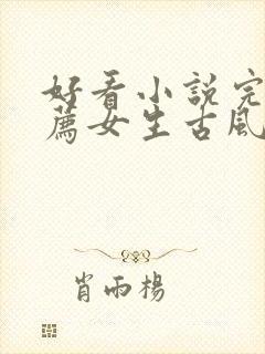 好看小说完结推荐女生古风言情封面