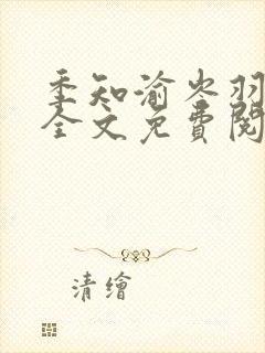 季知渝岑羽小说全文免费阅读