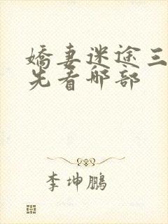 娇妻迷途三部曲先看哪部封面