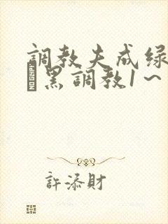 调教夫成绿奴――黑调教1～5