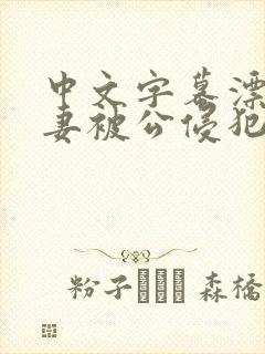 中文字幕漂亮人妻被公侵犯