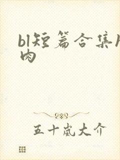 bl短篇合集h肉封面