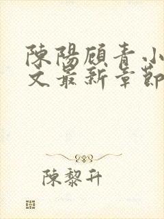陈阳顾青小说全文最新章节免费阅读下载