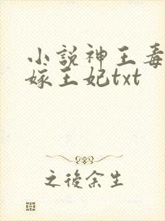 小说神王毒宠二嫁王妃txt封面