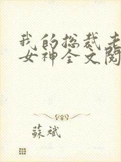 我的总裁老婆是女神全文阅读