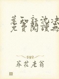 叶知许沈决全文免费阅读无弹窗封面