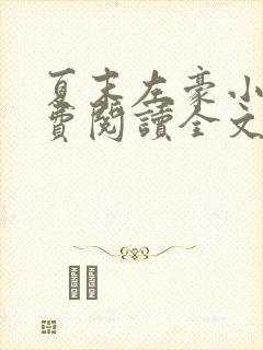 夏末左豪小说免费阅读全文无弹窗