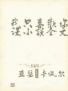 我只喜欢你的人没小说全文免费阅读