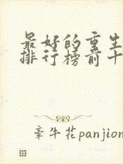 最好的重生小说排行榜前十名