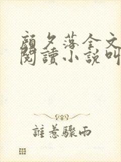 颜夕落全文免费阅读小说叫什么