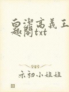 白洁高义王申笔趣阁txt封面