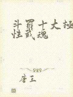 斗罗十大极致属性武魂封面