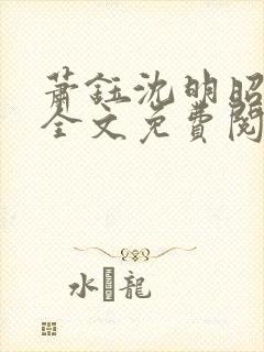 萧钰沈明昭小说全文免费阅读