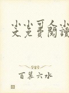 小小可人小说全文免费阅读最新章节