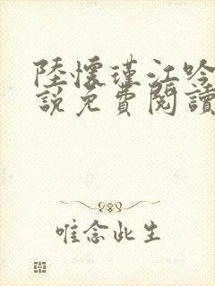 陆怀瑾江吟晚小说免费阅读