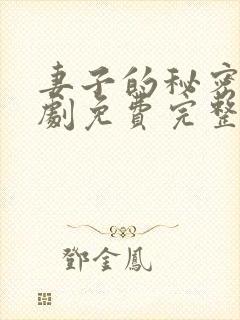 妻子的秘密电视剧免费完整版