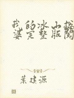 我的冰山总裁老婆完整版阅读