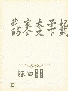 我家太子妃超凶的全文下载