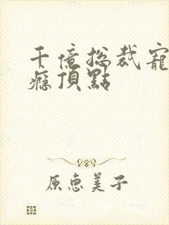 千亿总裁宠妻上瘾顶点