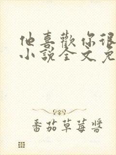 他喜欢你很久了小说全文免费阅读