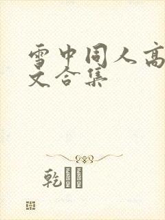 雪中同人高辣h文合集