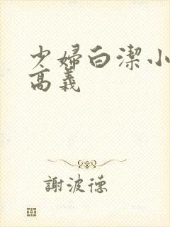 少妇白洁小说,高义封面