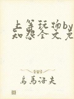 上等玩物by长知怨全文免费阅读笔趣阁