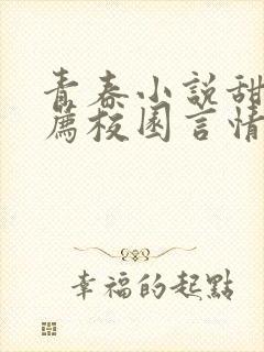 青春小说甜文推荐校园言情