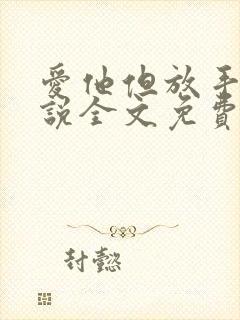 爱他但放手了小说全文免费阅读封面