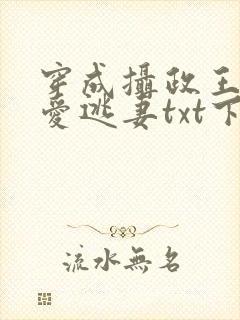 穿成摄政王的侍爱逃妻txt下载