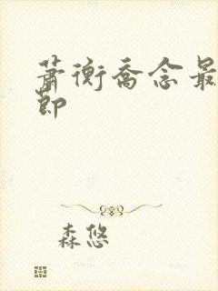 萧衡乔念最新章节封面