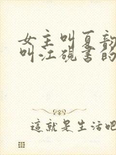 女主叫夏韵男主叫江砚书的小说