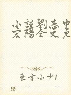 小说刘志中和张宏阳全文免费阅读无弹窗