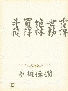 斗罗绝世霍雨浩获得林动传承封面