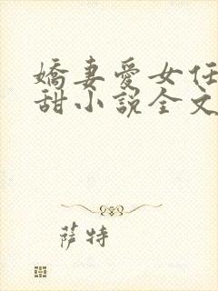 娇妻爱女任雨任甜小说全文阅读