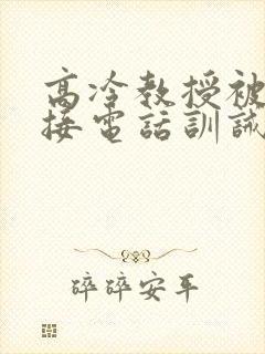 高冷教授被罚边接电话训诫文小说双男