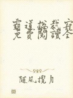 霸道总裁宠萌妻免费阅读全文封面