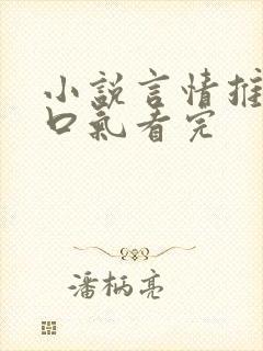 小说言情推文一口气看完