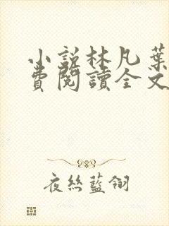 小说林凡叶惜免费阅读全文最新