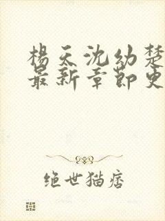 杨天沈幼楚小说最新章节更新时间表