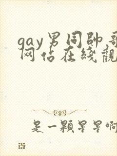 gay男同帅哥网站在线观看