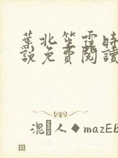 叶北笙霍时庭小说免费阅读无弹窗封面