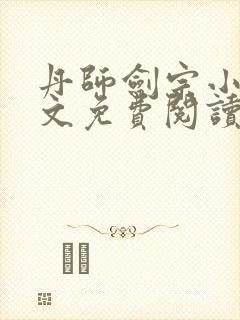 丹师剑宗小说全文免费阅读封面