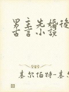 男主先婚后爱的古言小说